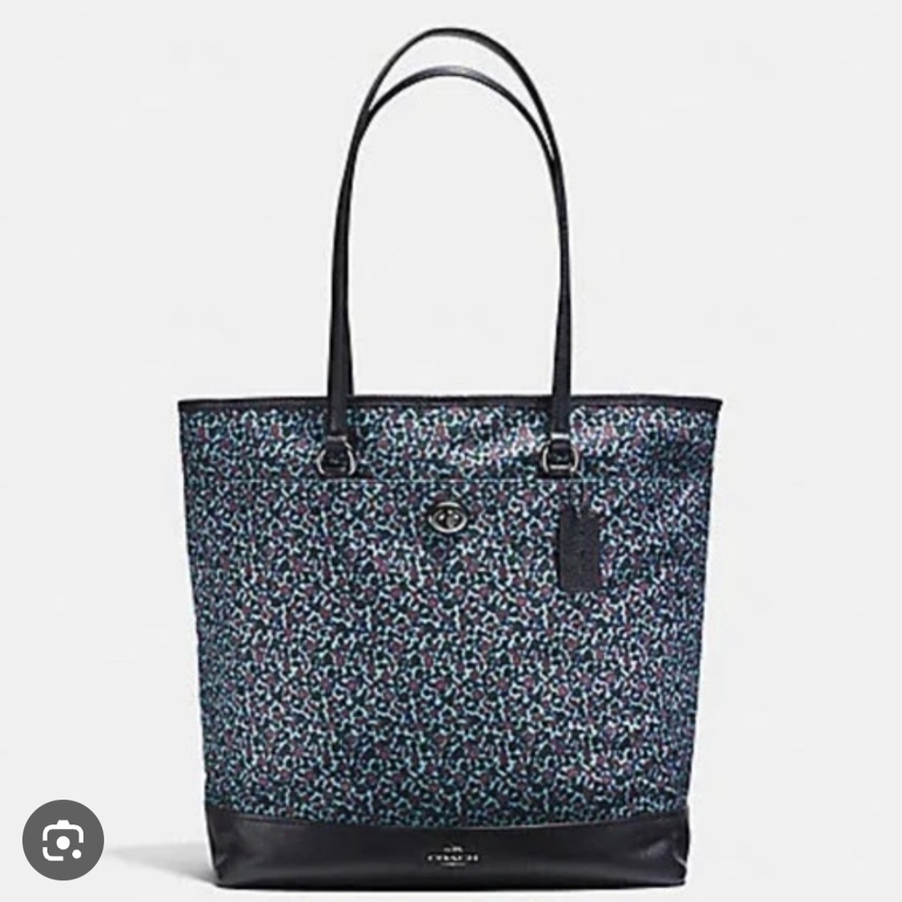 Coach Black and Blue Tote Bag